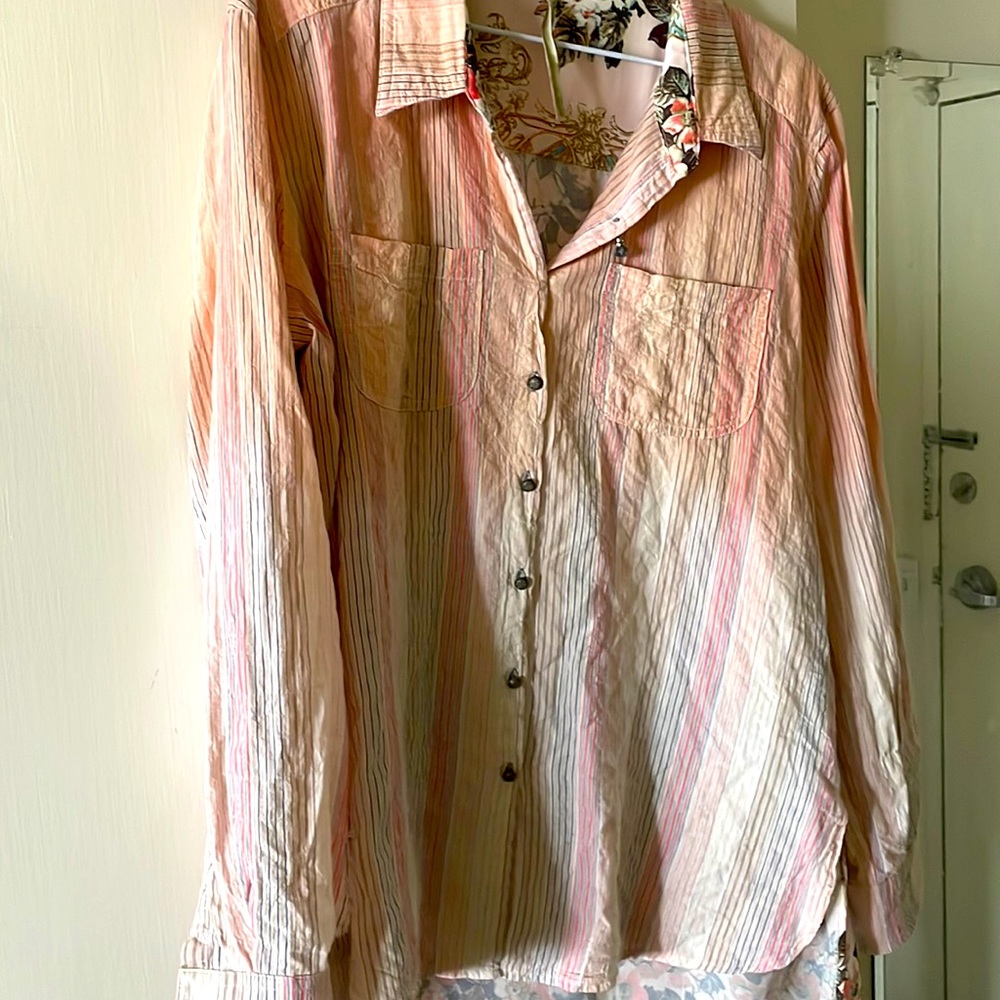 Aratta size large button up blouse